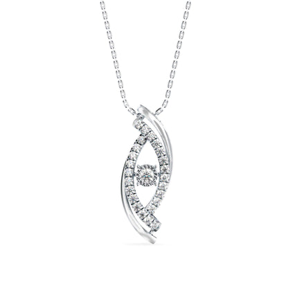 Ezra Diamond Charm Pendant-Silver