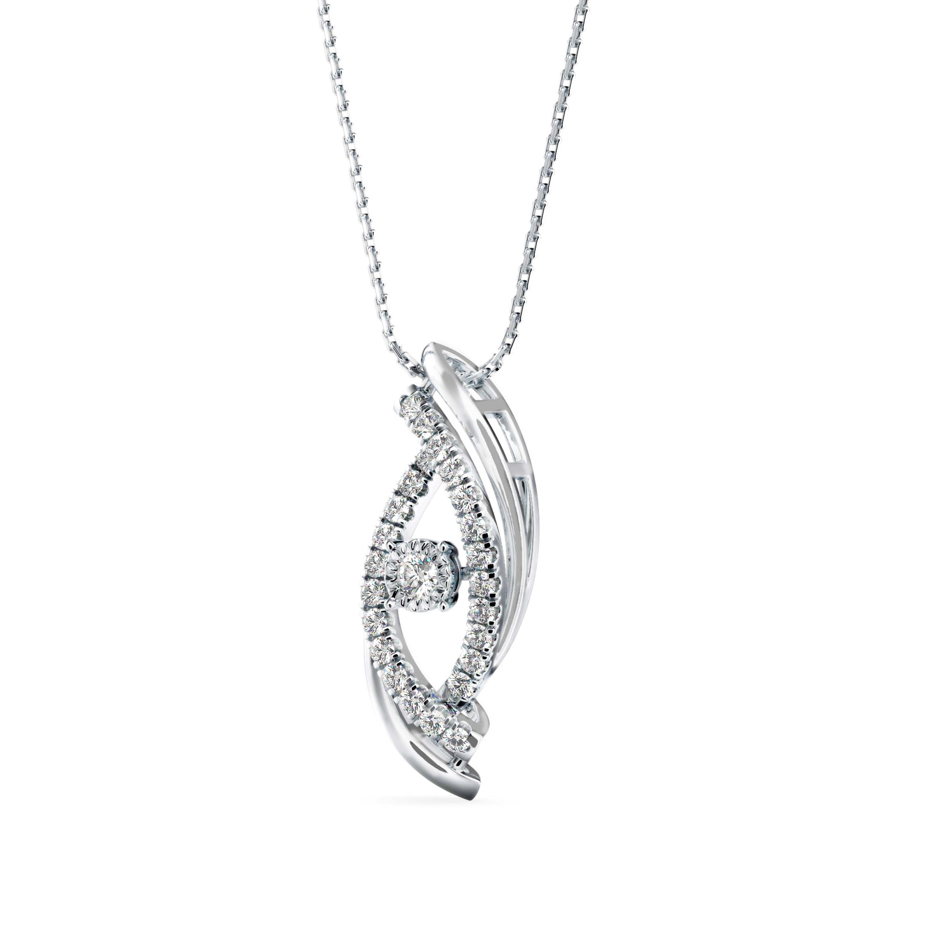 Ezra Diamond Charm Pendant-Silver