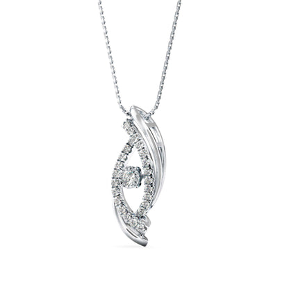 Ezra Diamond Charm Pendant-Silver