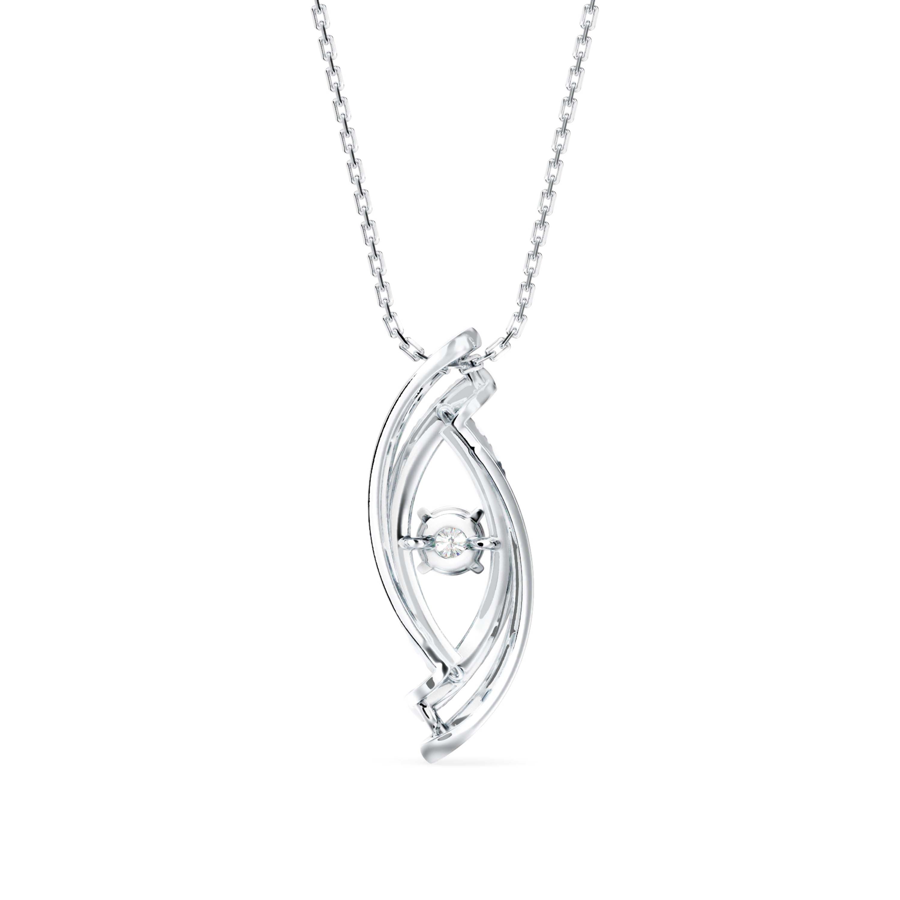 Ezra Diamond Charm Pendant-Silver