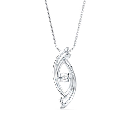 Ezra Diamond Charm Pendant-Silver