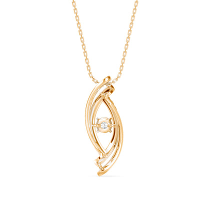 Ezra Diamond Charm Pendant-Golden