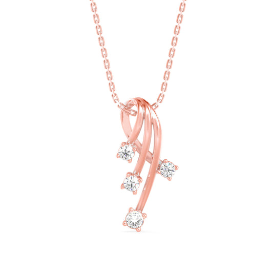 Sentiment Light Diamond Pendant-Rose Gold