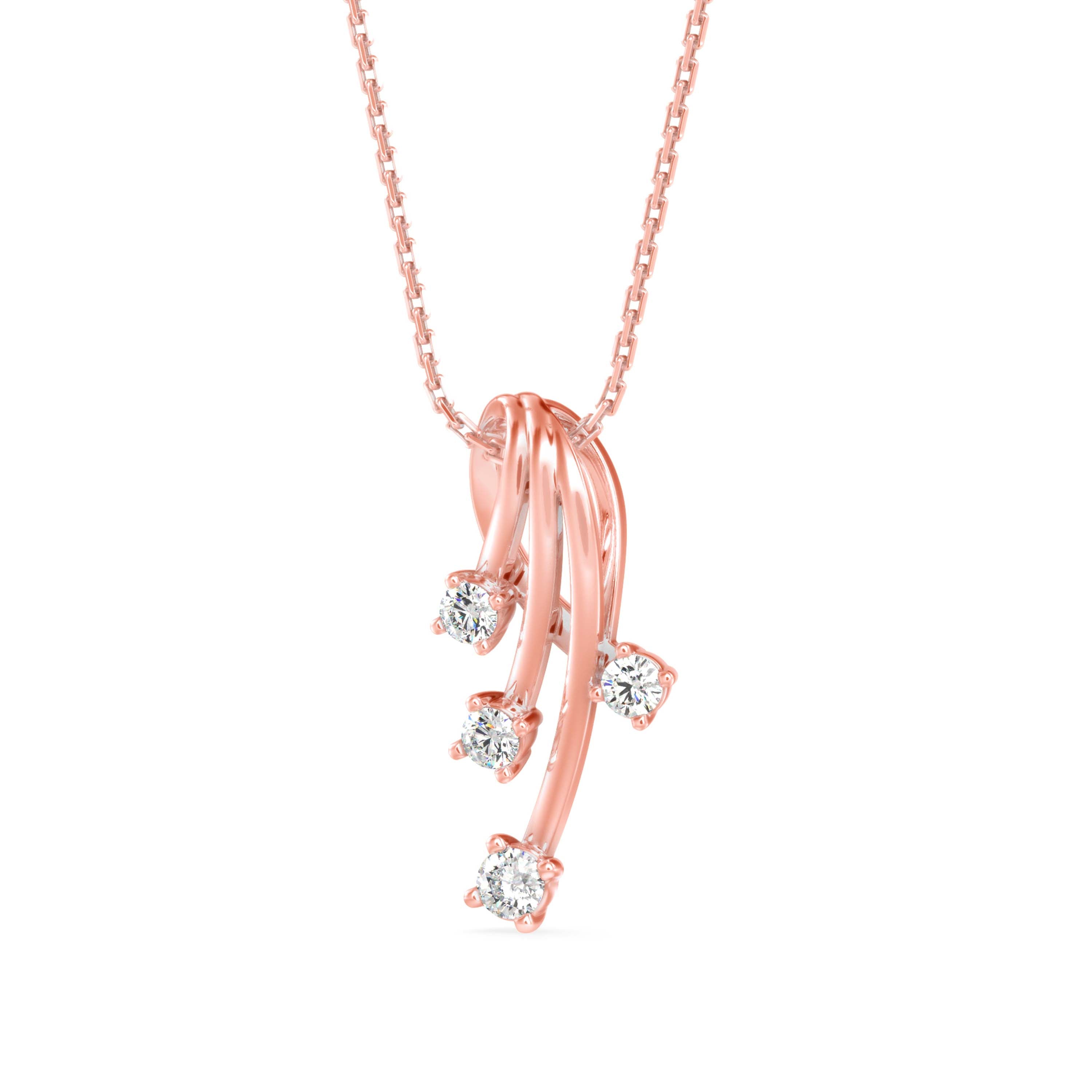 Sentiment Light Diamond Pendant-Rose Gold