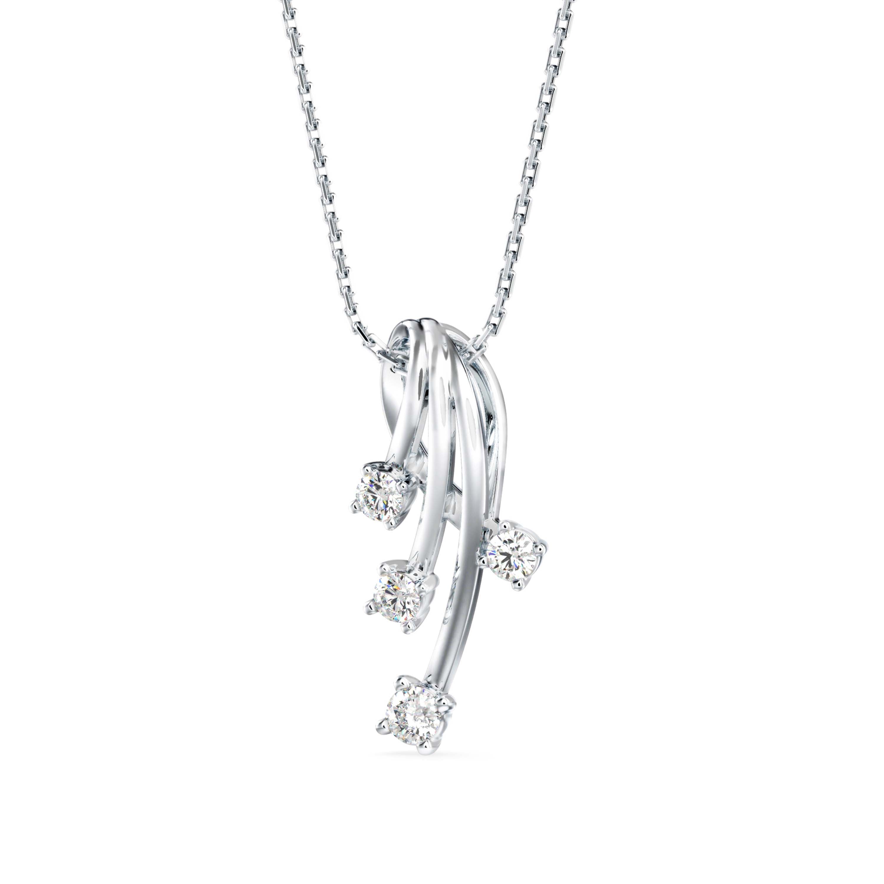 Sentiment Light Diamond Pendant-Silver