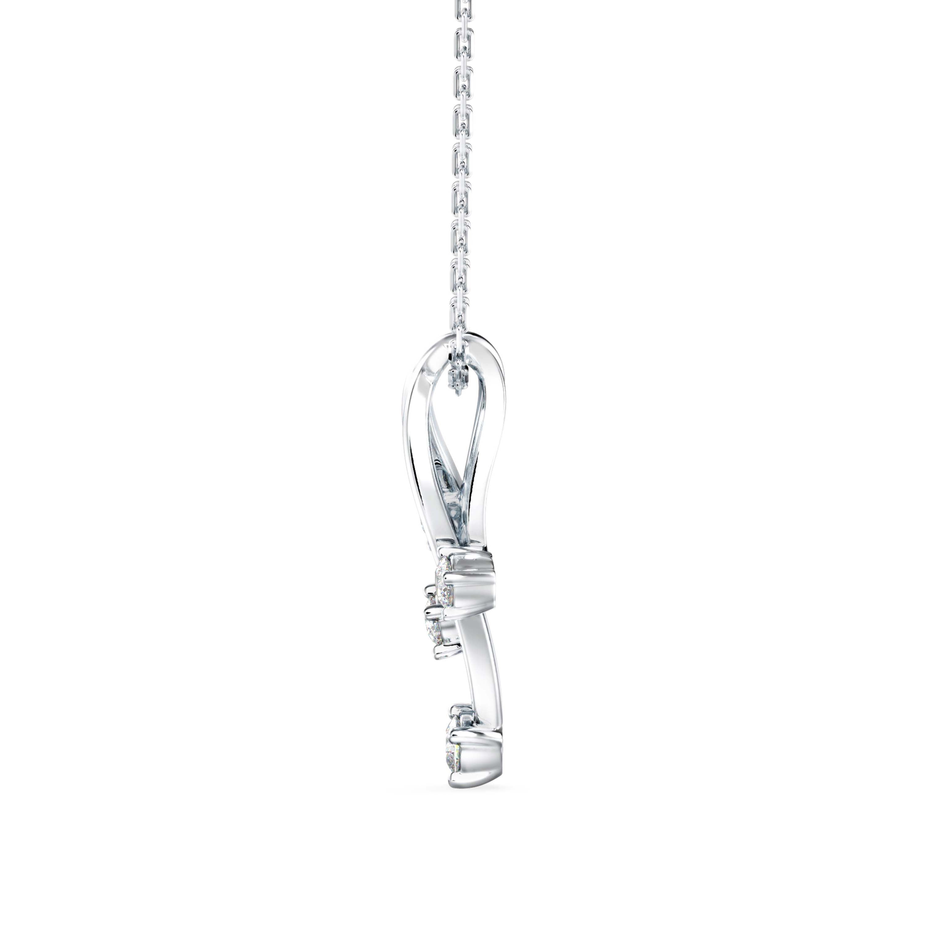 Sentiment Light Diamond Pendant-Silver
