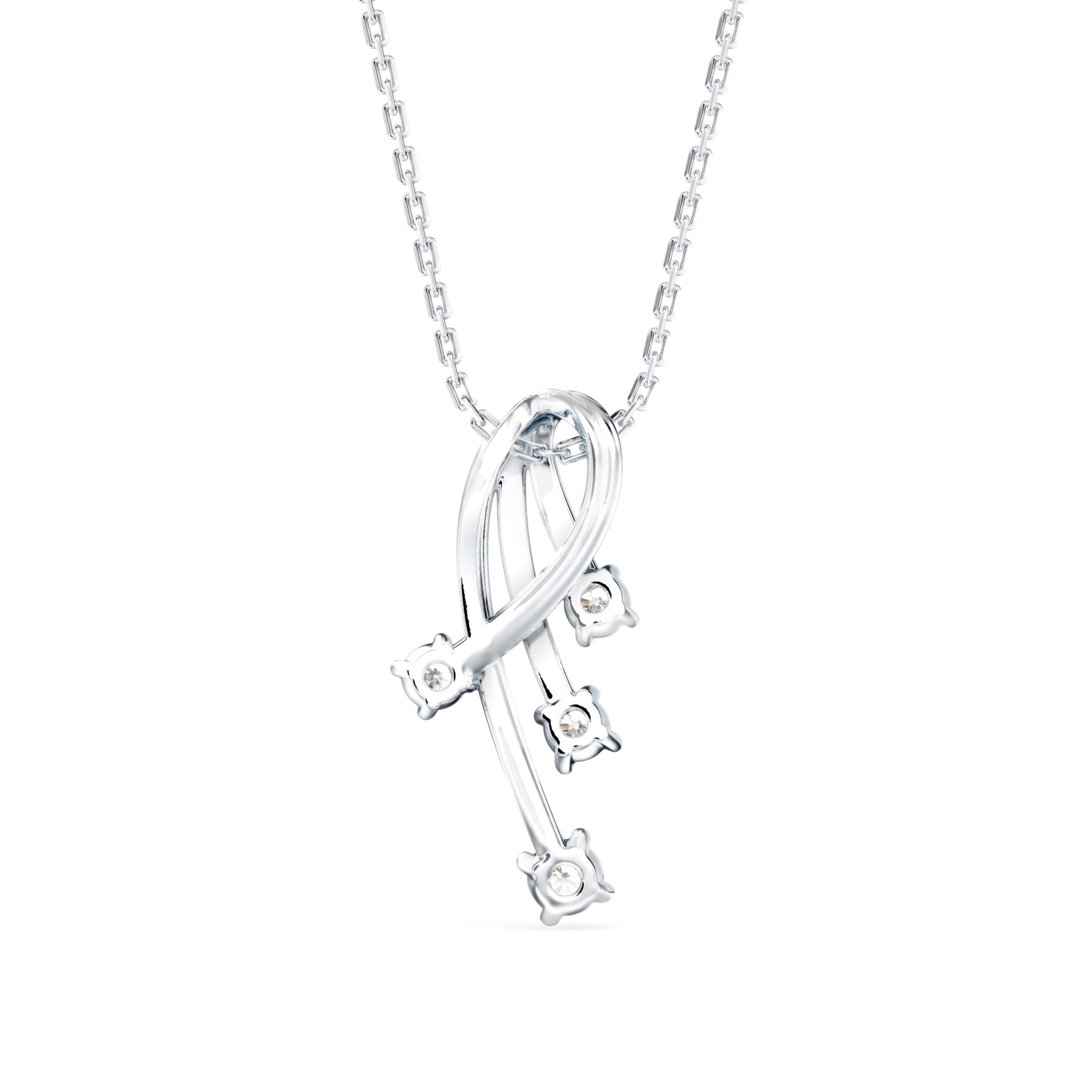 Sentiment Light Diamond Pendant-Silver