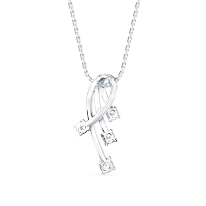 Sentiment Light Diamond Pendant-Silver