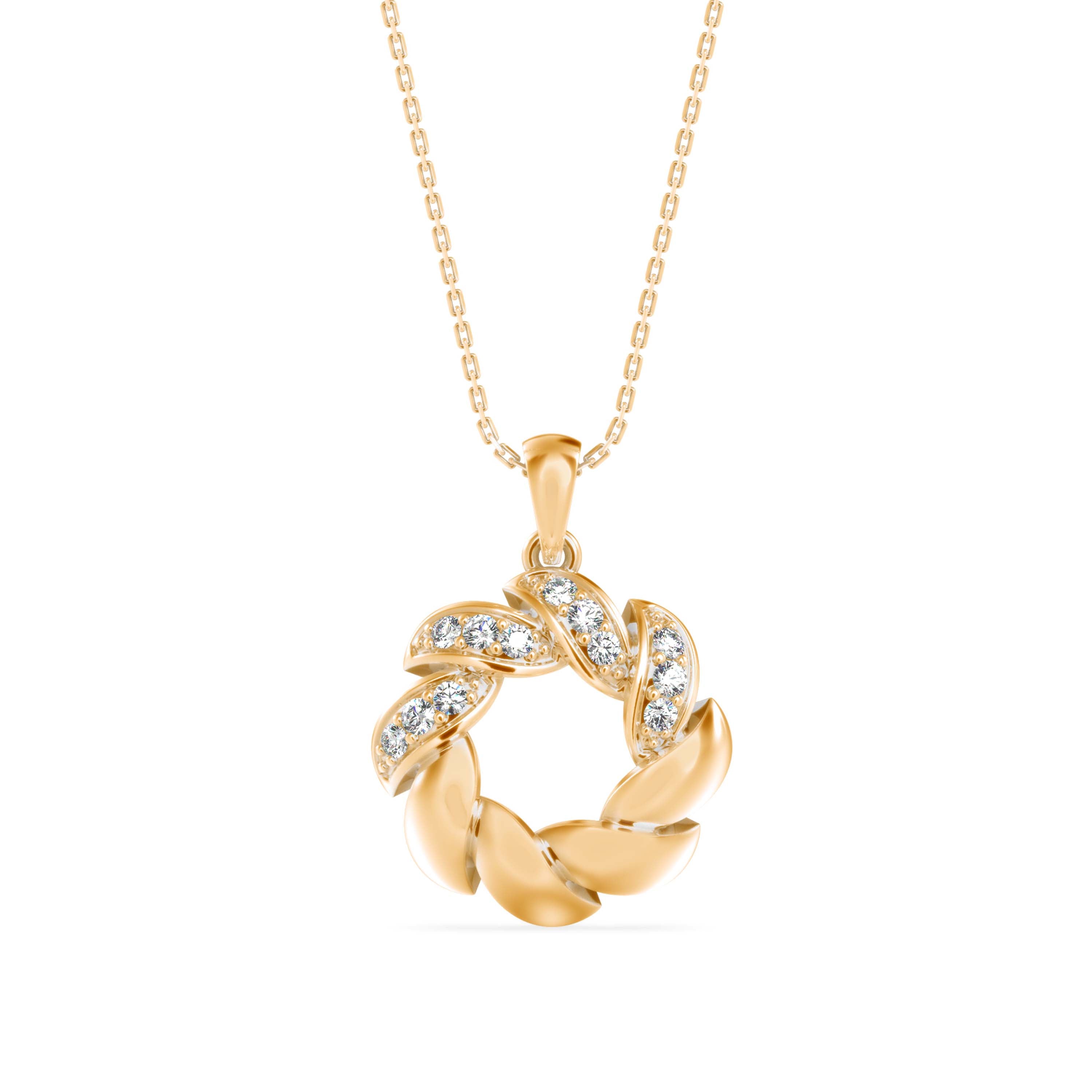 Diamond Glorify Pendant-Golden