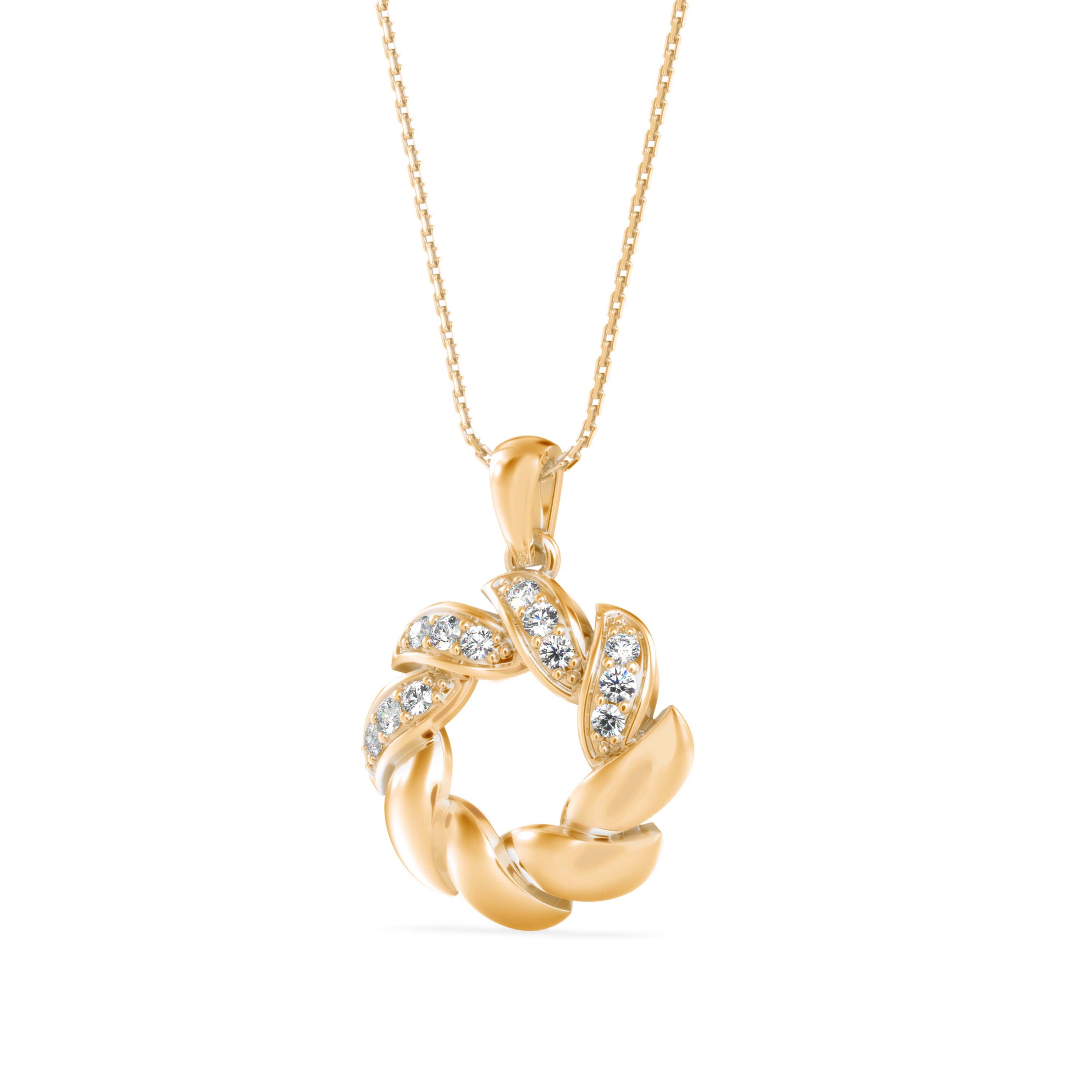 Diamond Glorify Pendant-Golden
