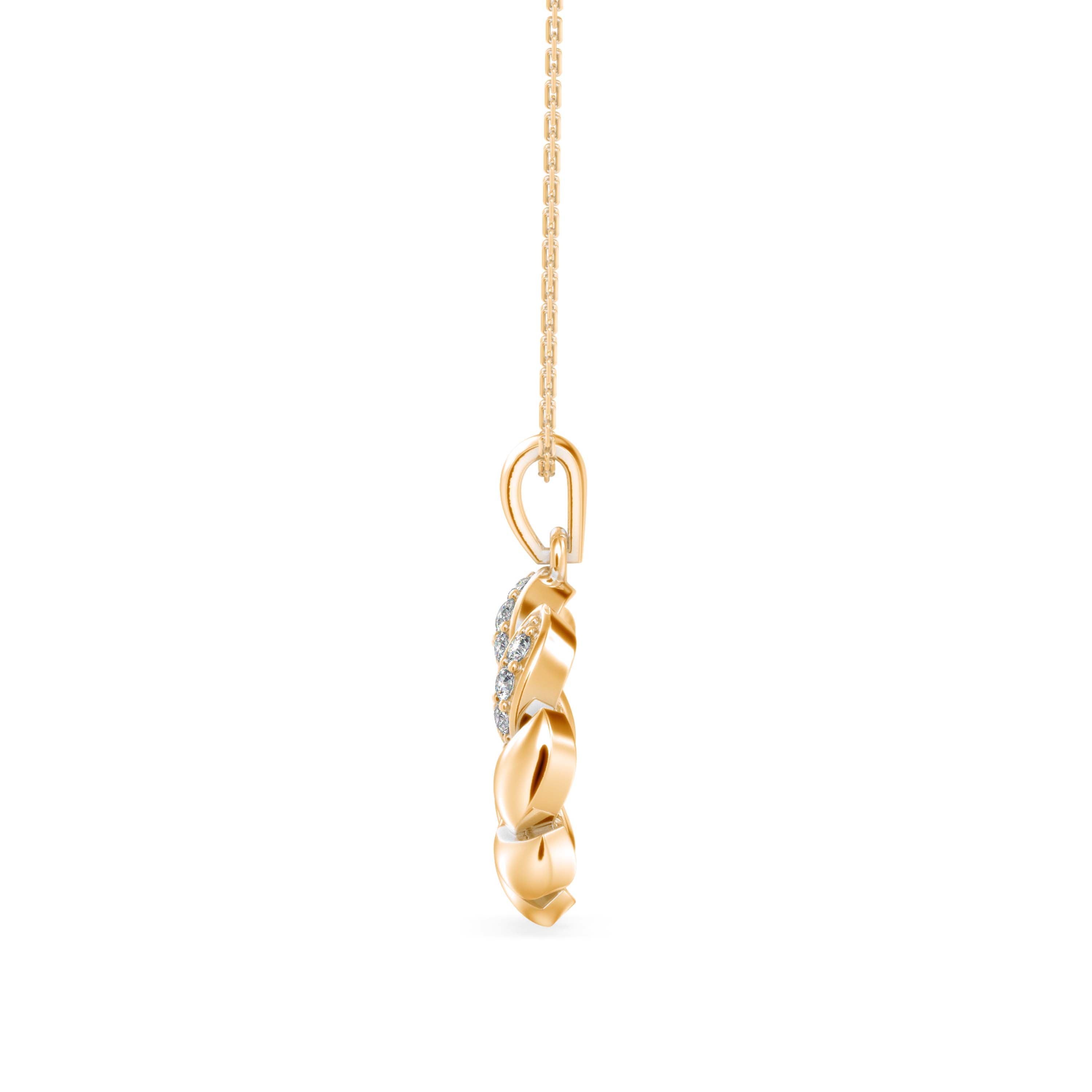 Diamond Glorify Pendant-Golden