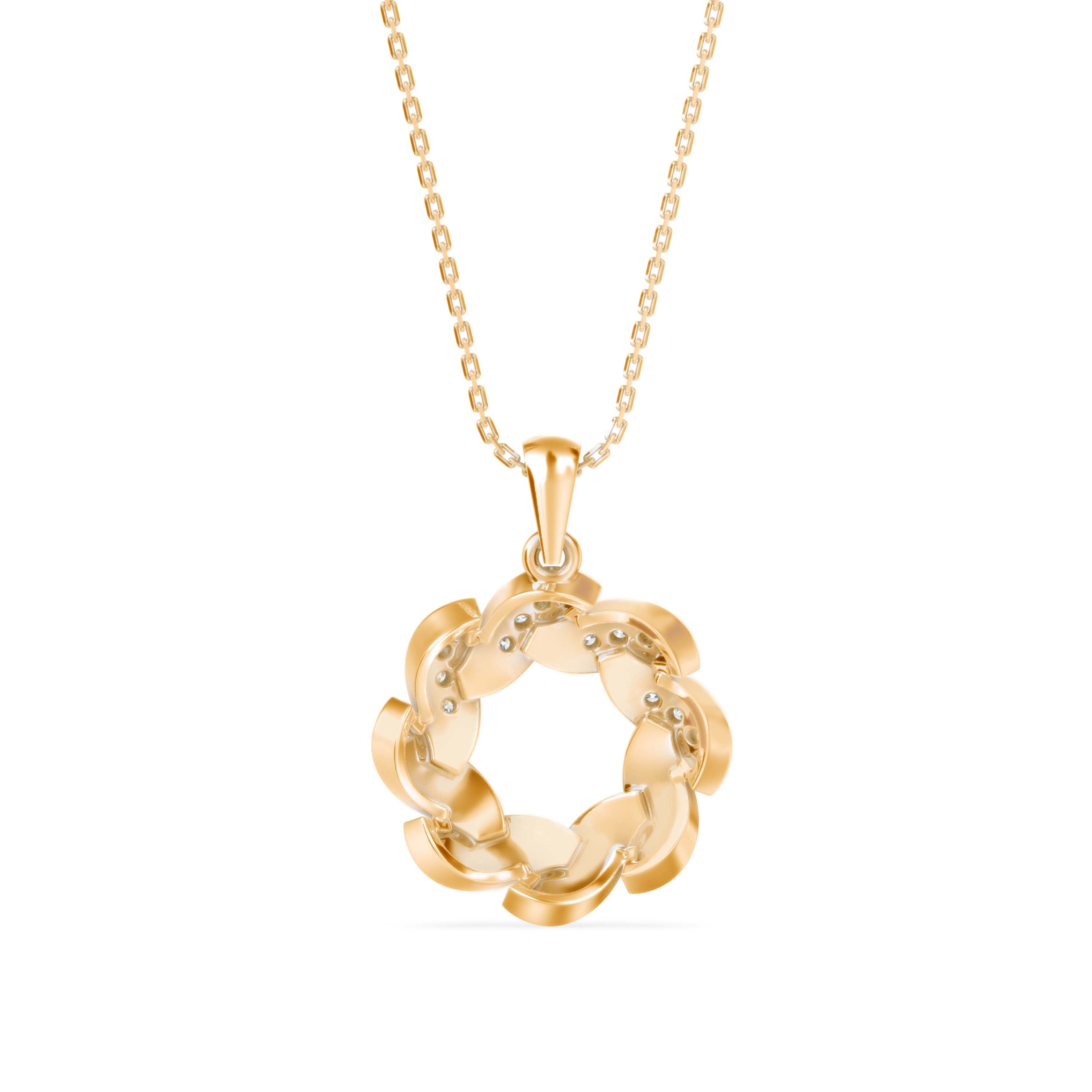 Diamond Glorify Pendant-Golden