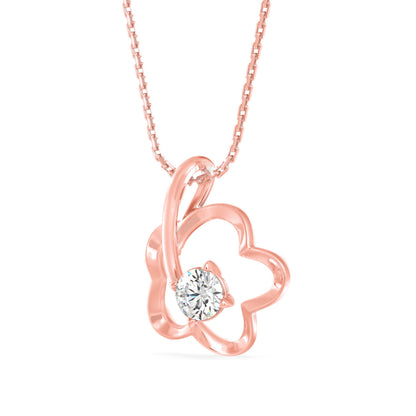 Amor Diamond Pendant-Rose Gold