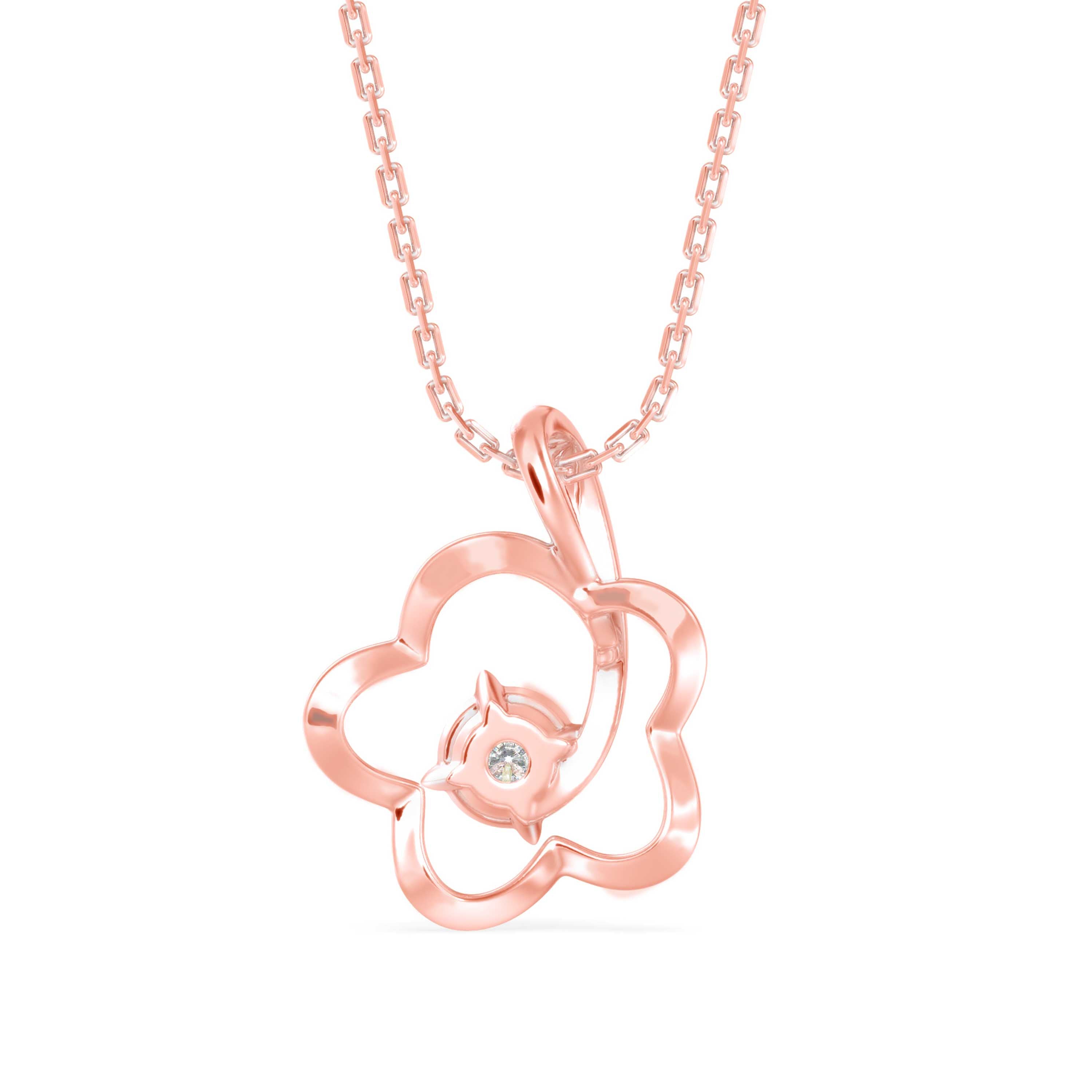 Amor Diamond Pendant-Rose Gold