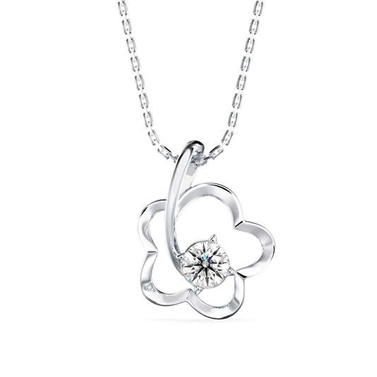 Amor Diamond Pendant-Silver