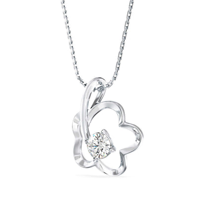 Amor Diamond Pendant-Silver