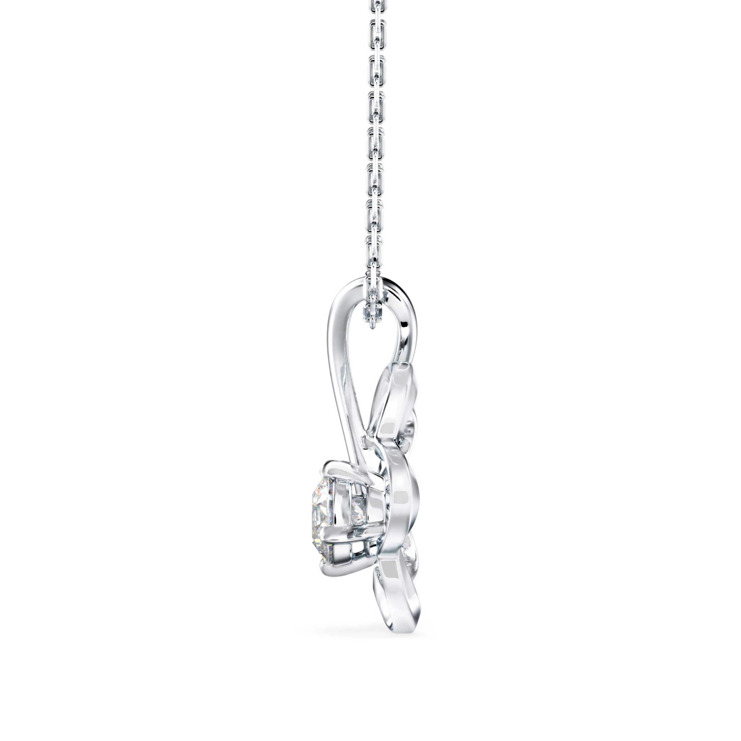 Amor Diamond Pendant-Silver