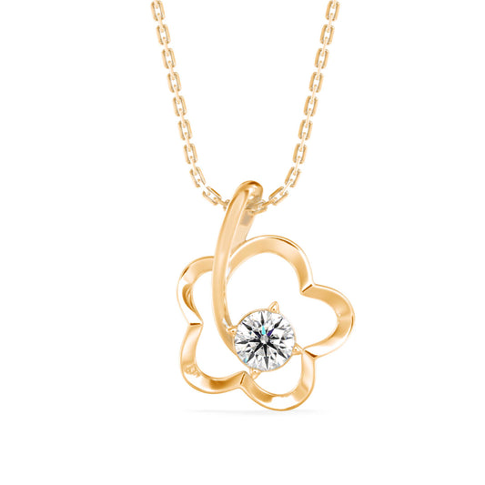 Amor Diamond Pendant-Golden