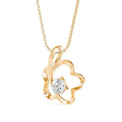 Amor Diamond Pendant-Golden