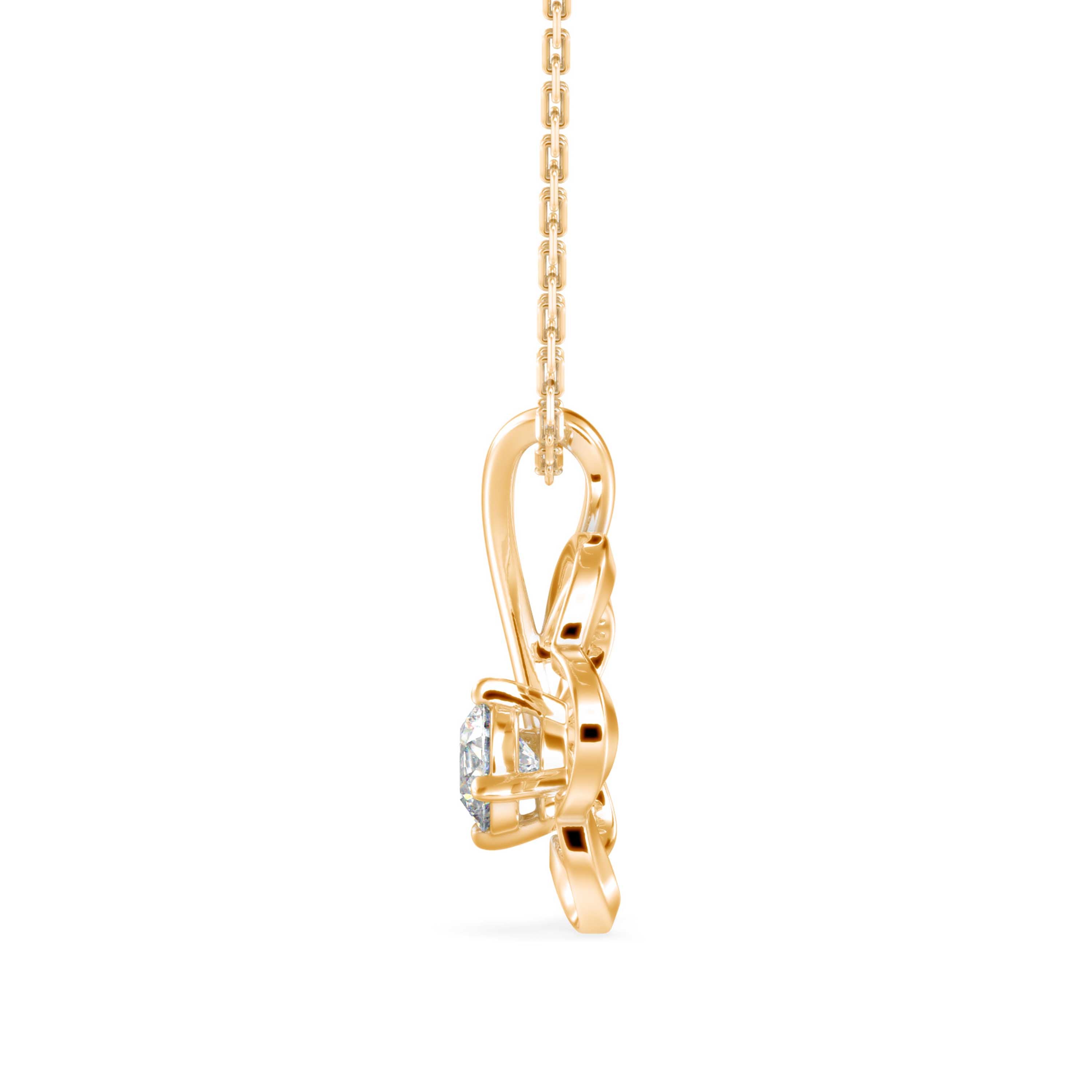 Amor Diamond Pendant-Golden