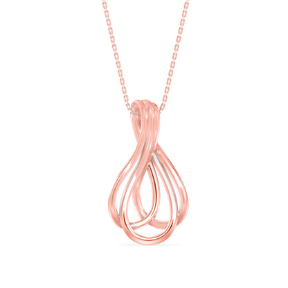 Covel Charm Diamond Pendant-Rose Gold
