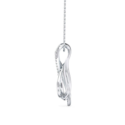 Covel Charm Diamond Pendant-Silver