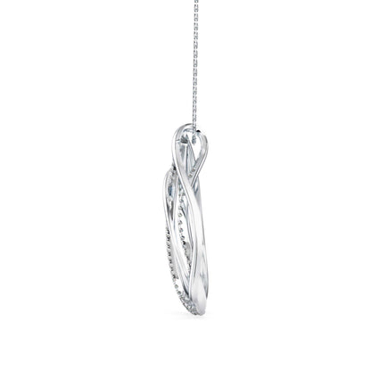 Prolate Diamond Charm Pendant-silver