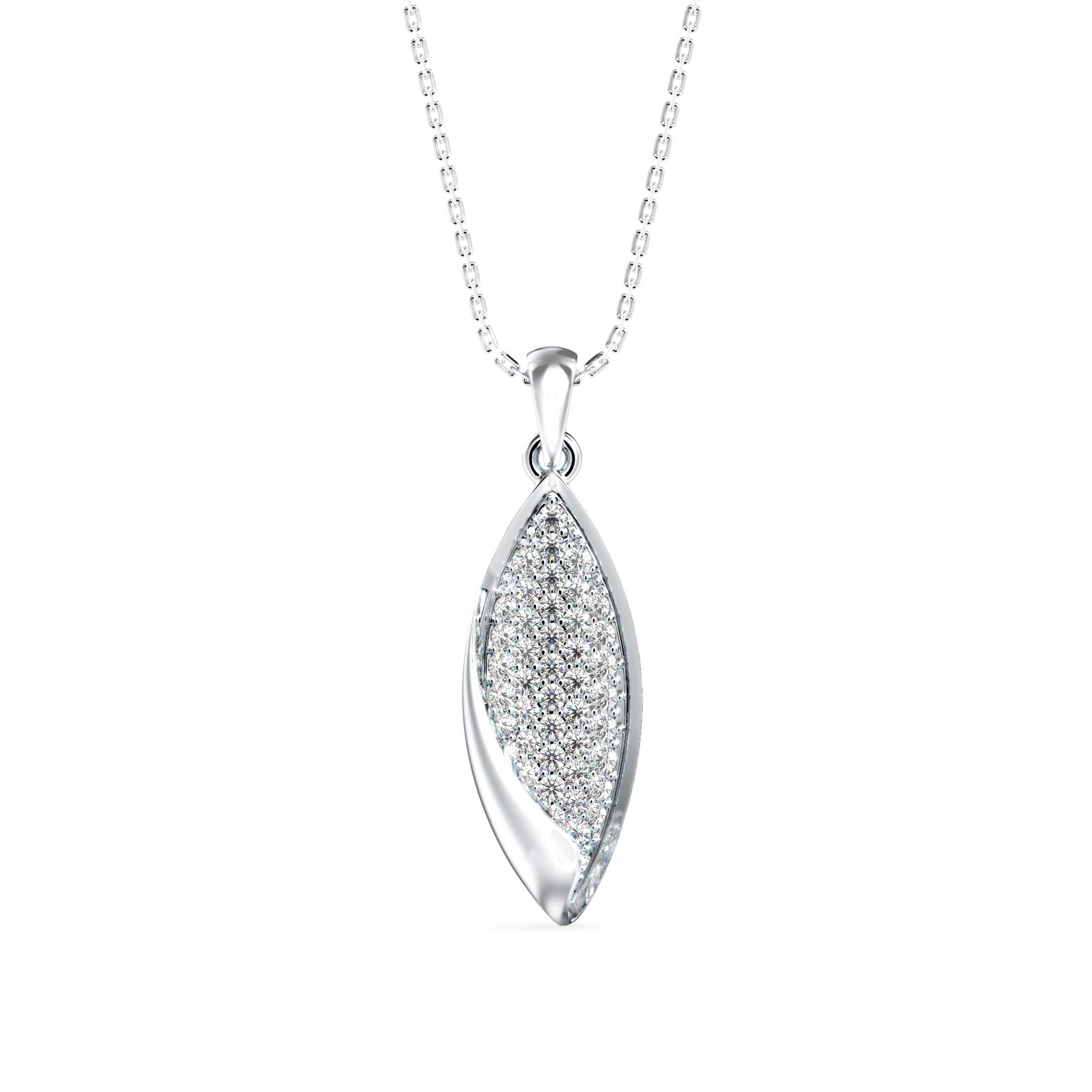 Dainty Charm Diamond Pendant-Silver