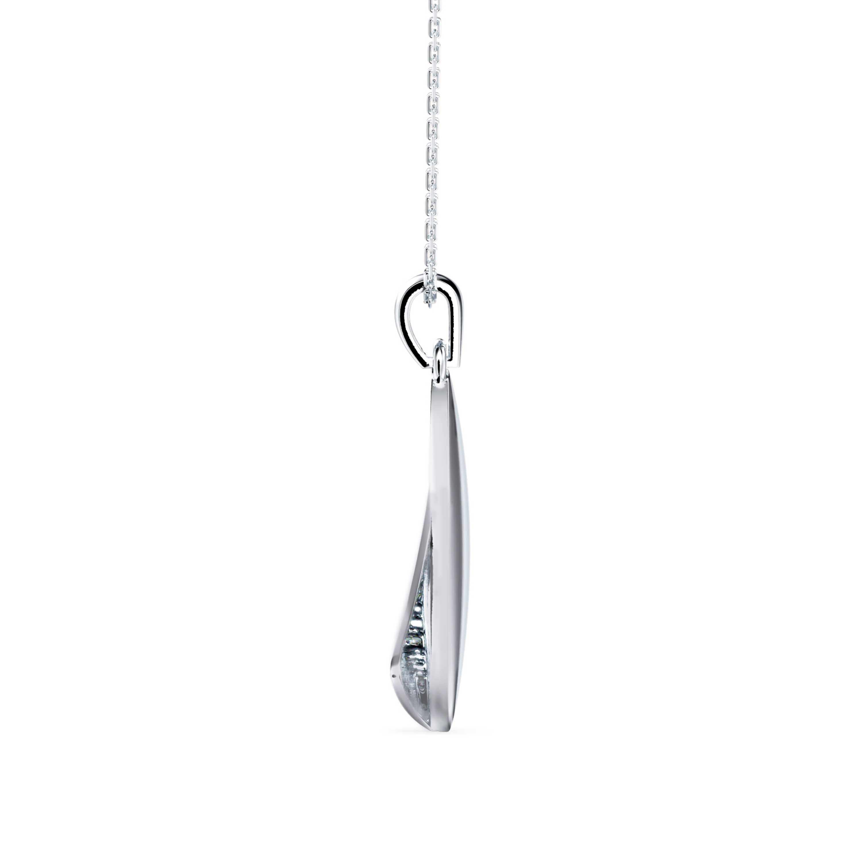 Dainty Charm Diamond Pendant-Silver