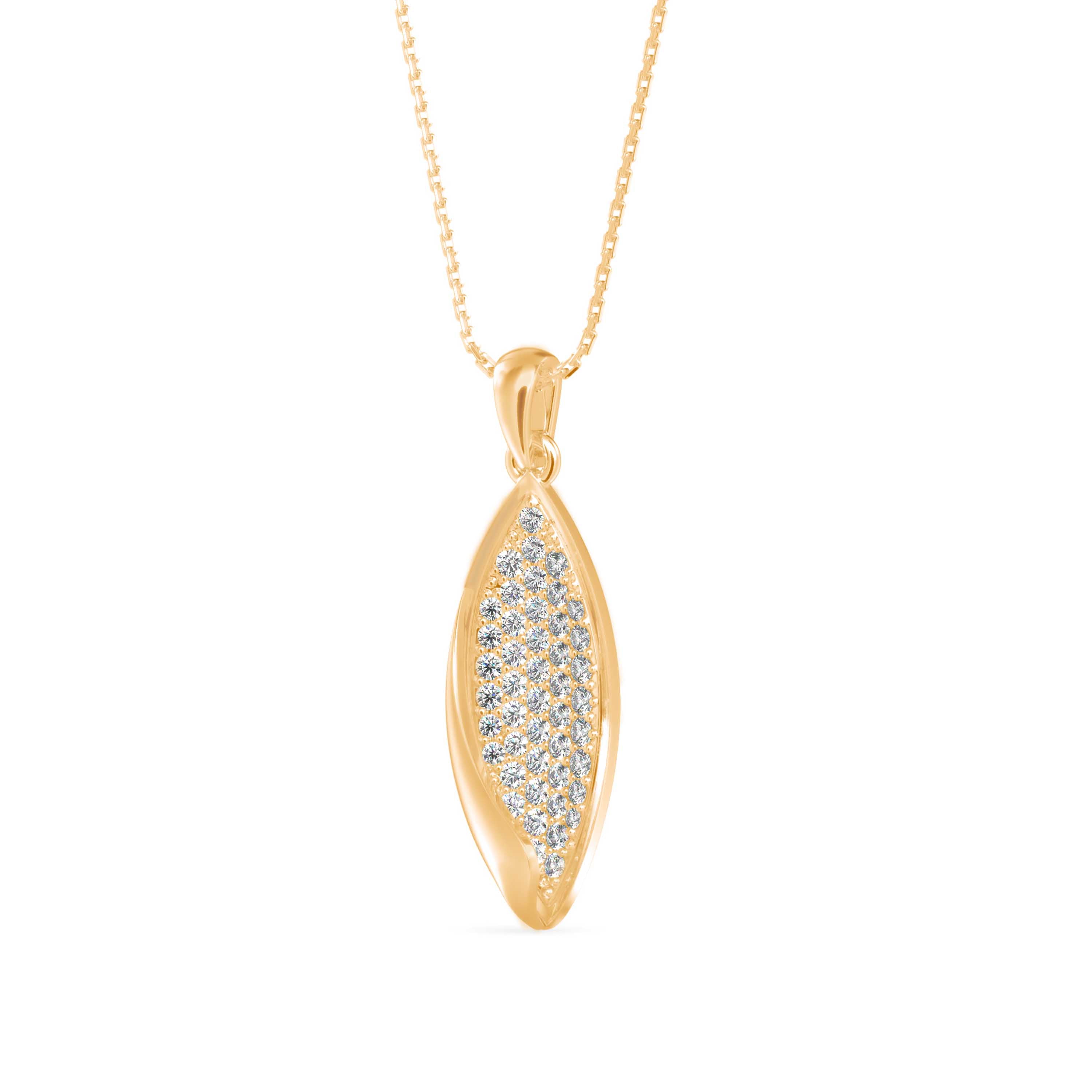 Dainty Charm Diamond Pendant- Golden