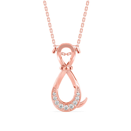 Profusion Charm Diamond Pendant-Rose Gold