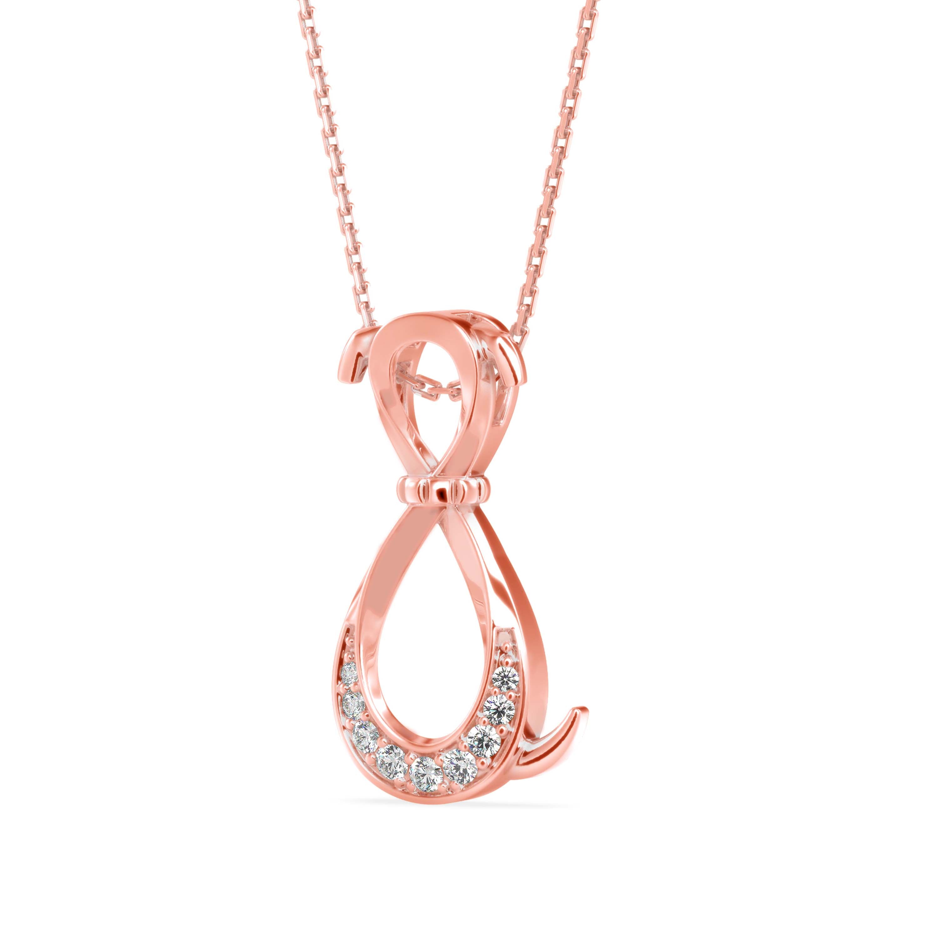 Profusion Charm Diamond Pendant-Rose Gold