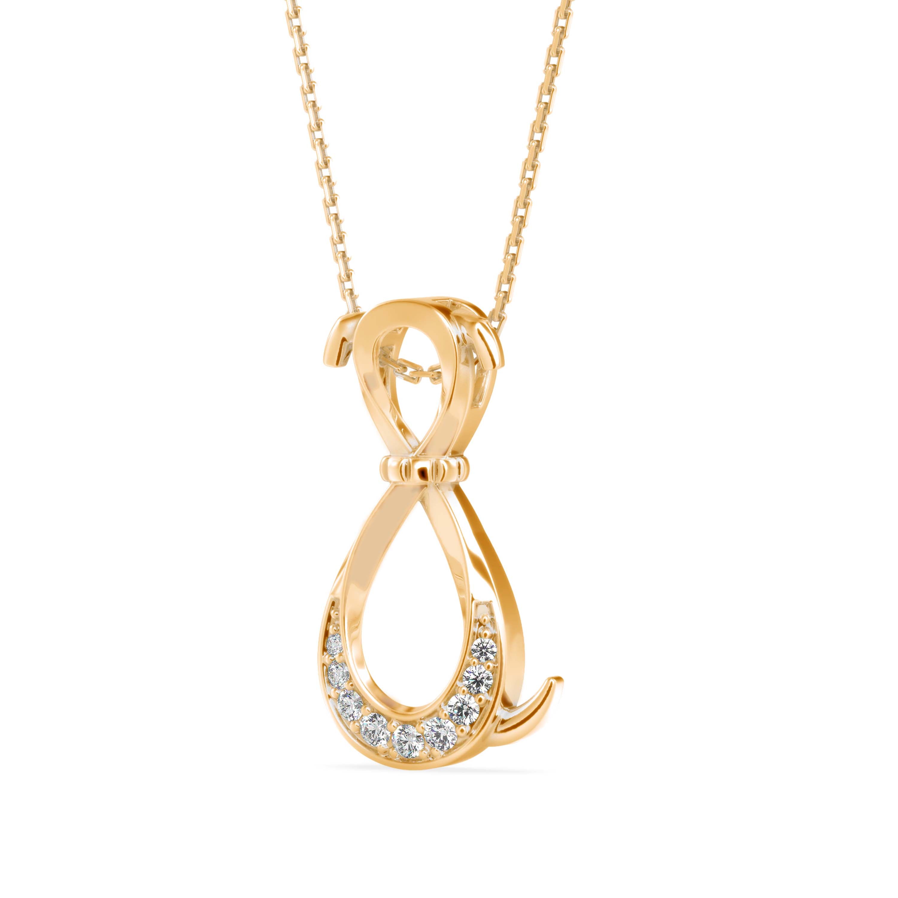 Profusion Charm Diamond Pendant-Golden
