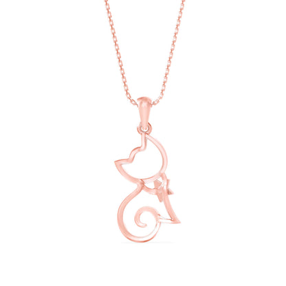 Lotus Light Diamond Pendant-Rose Gold