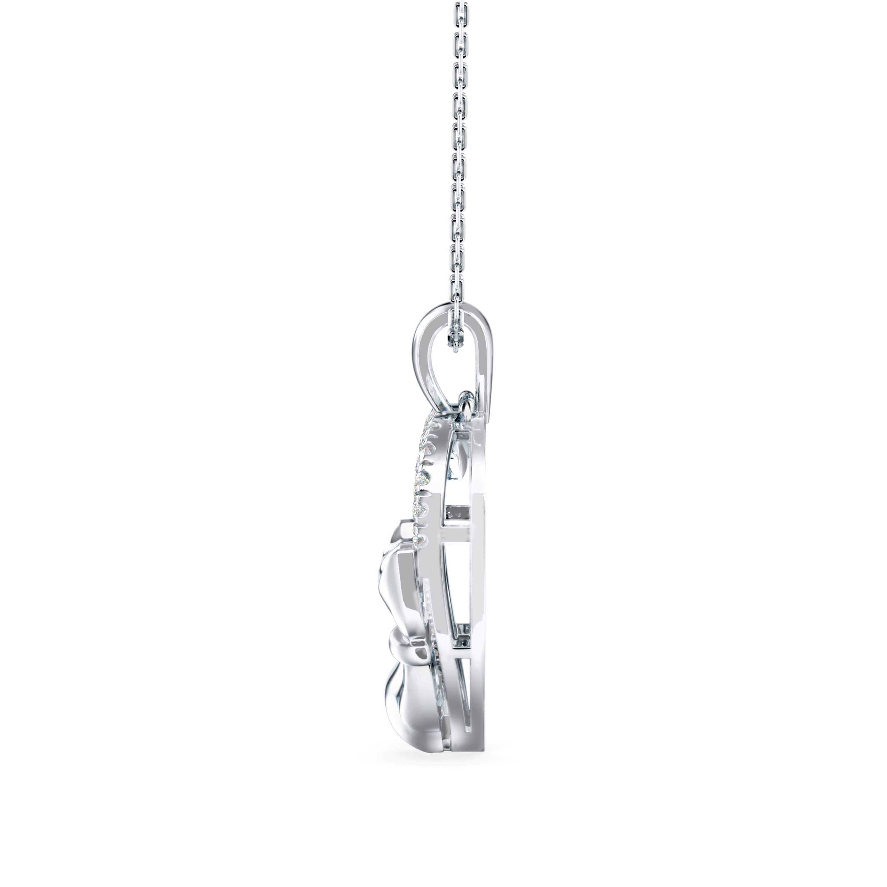 Tabby Diamond Pendant-Silver