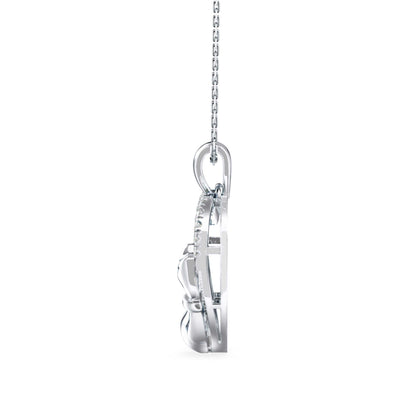 Tabby Diamond Pendant-Silver