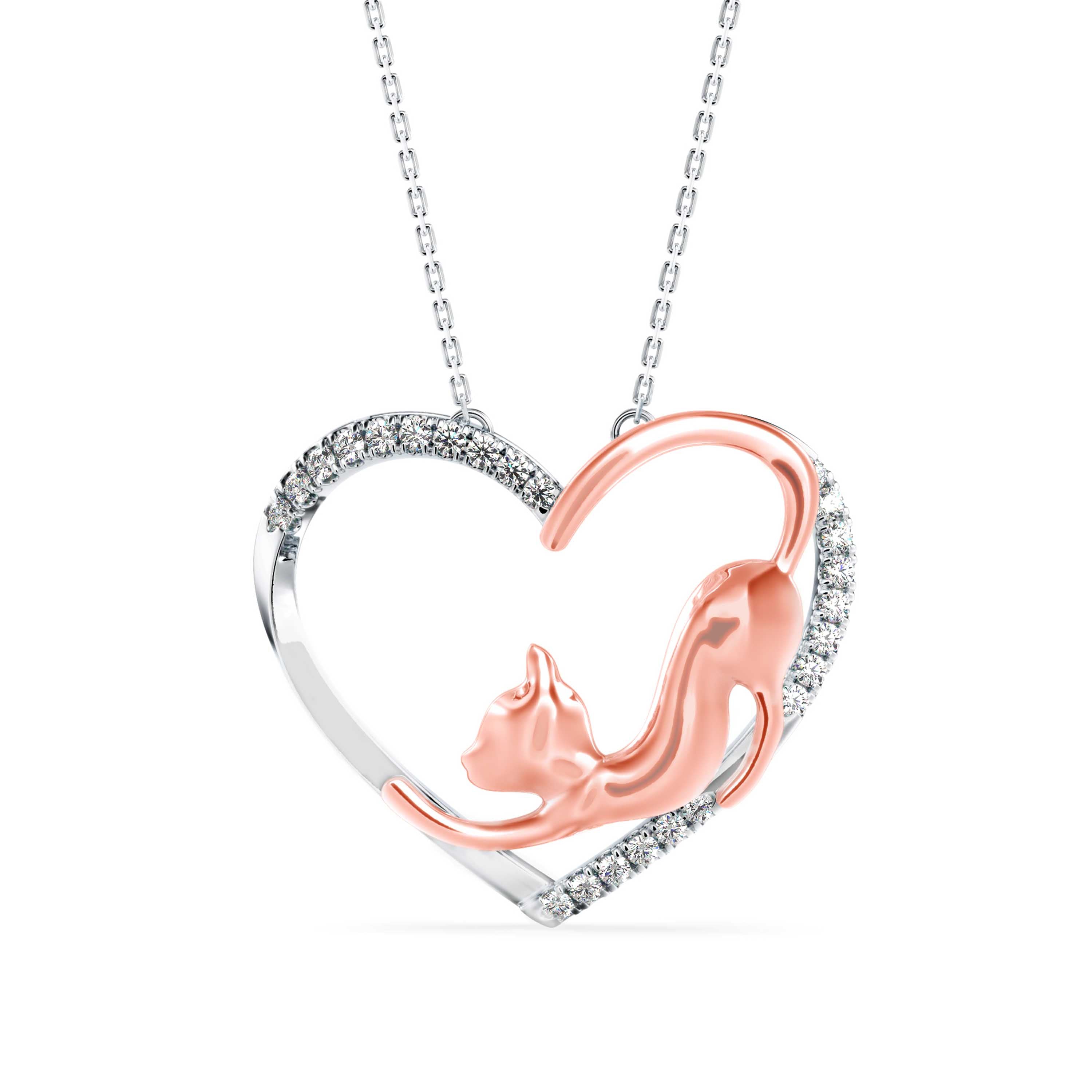 Foal Diamond Pendant-Rose Gold