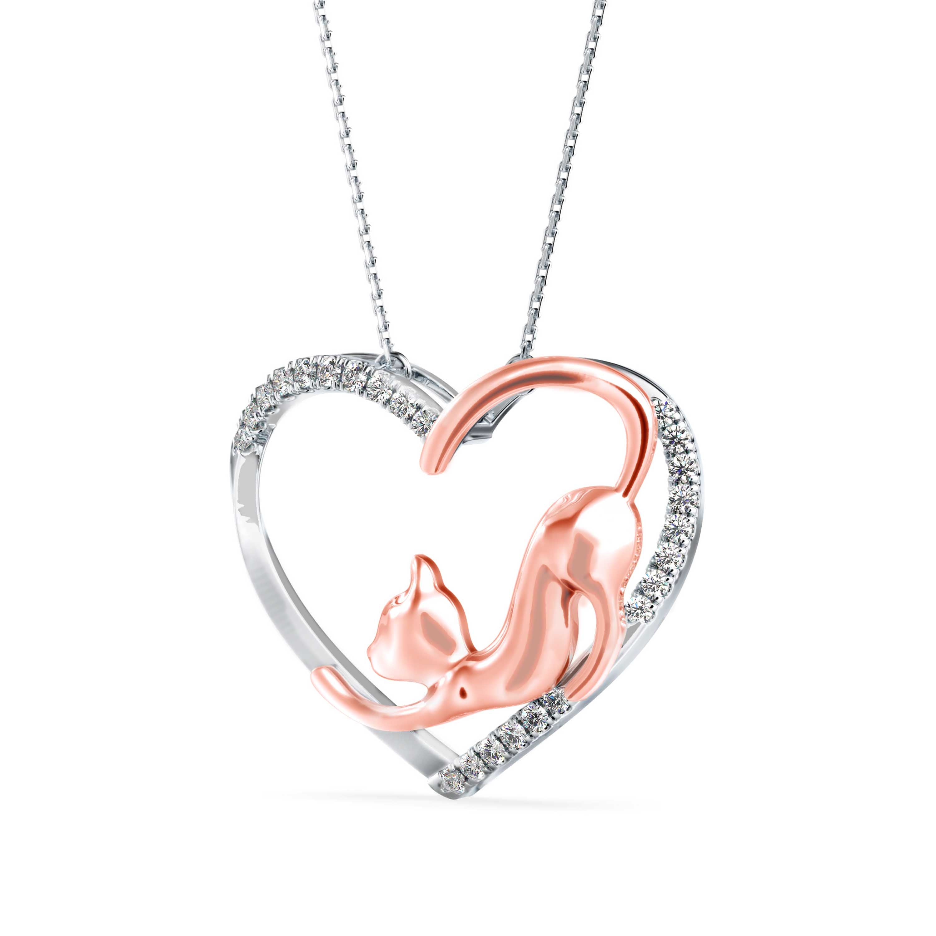 Foal Diamond Pendant-Rose Gold
