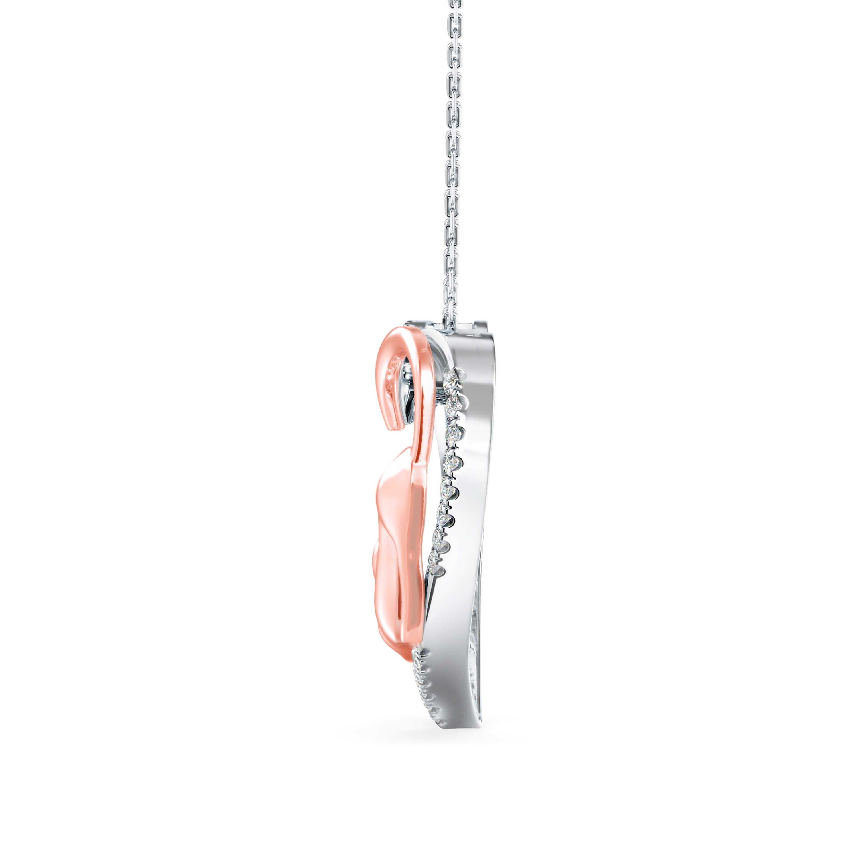 Foal Diamond Pendant-Rose Gold