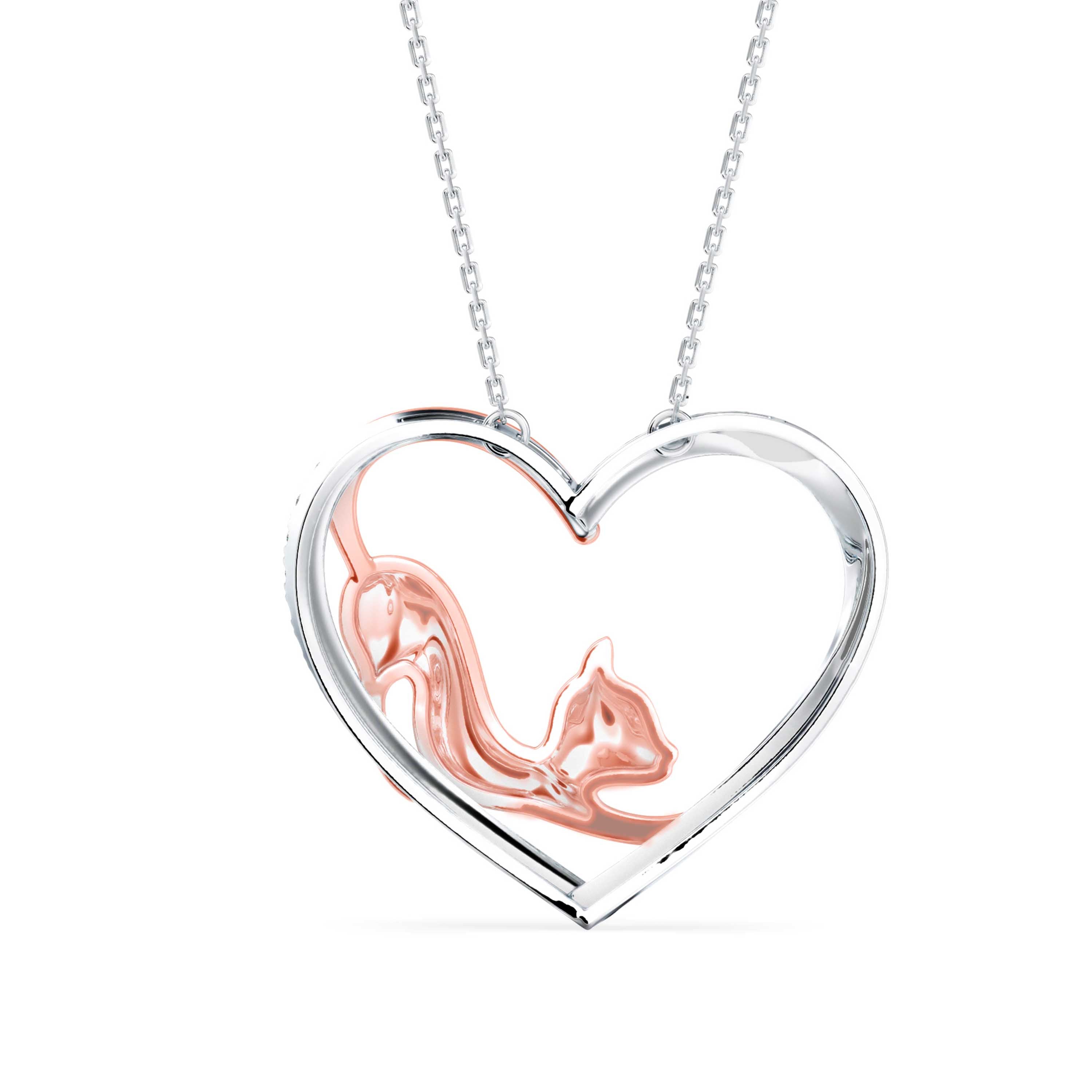 Foal Diamond Pendant-Rose Gold