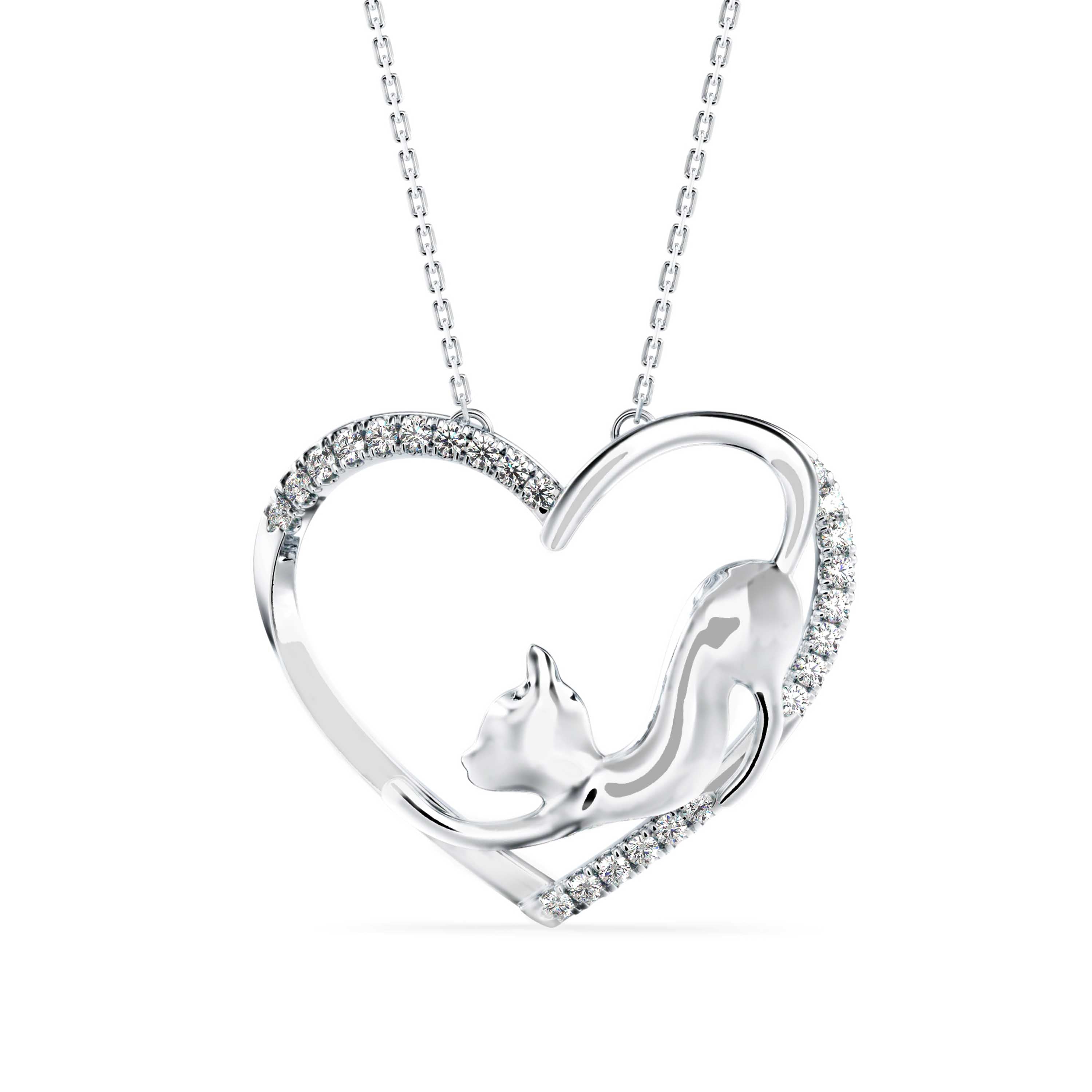 Foal Diamond Pendant-Silver