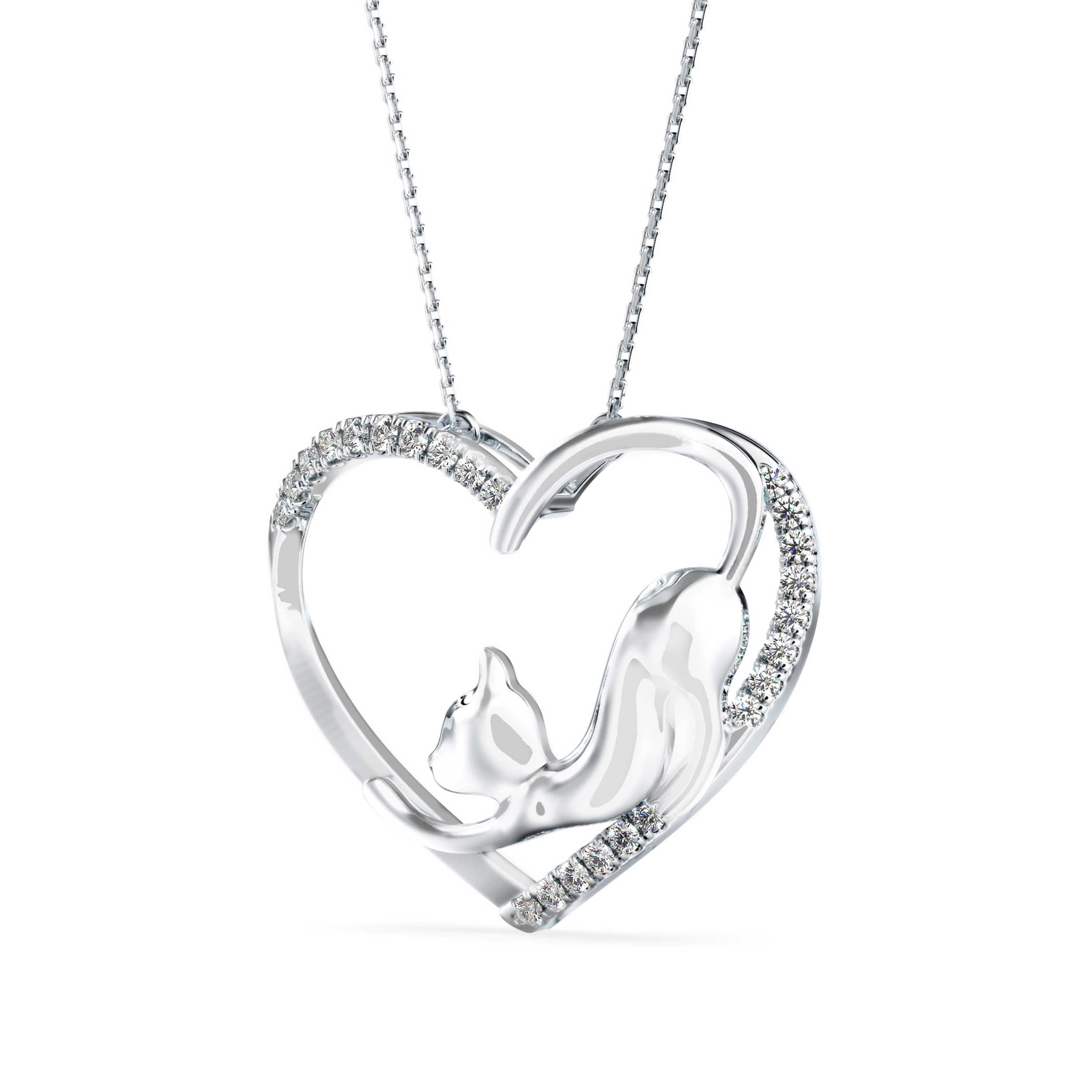 Foal Diamond Pendant-Silver