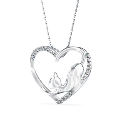 Foal Diamond Pendant-Silver