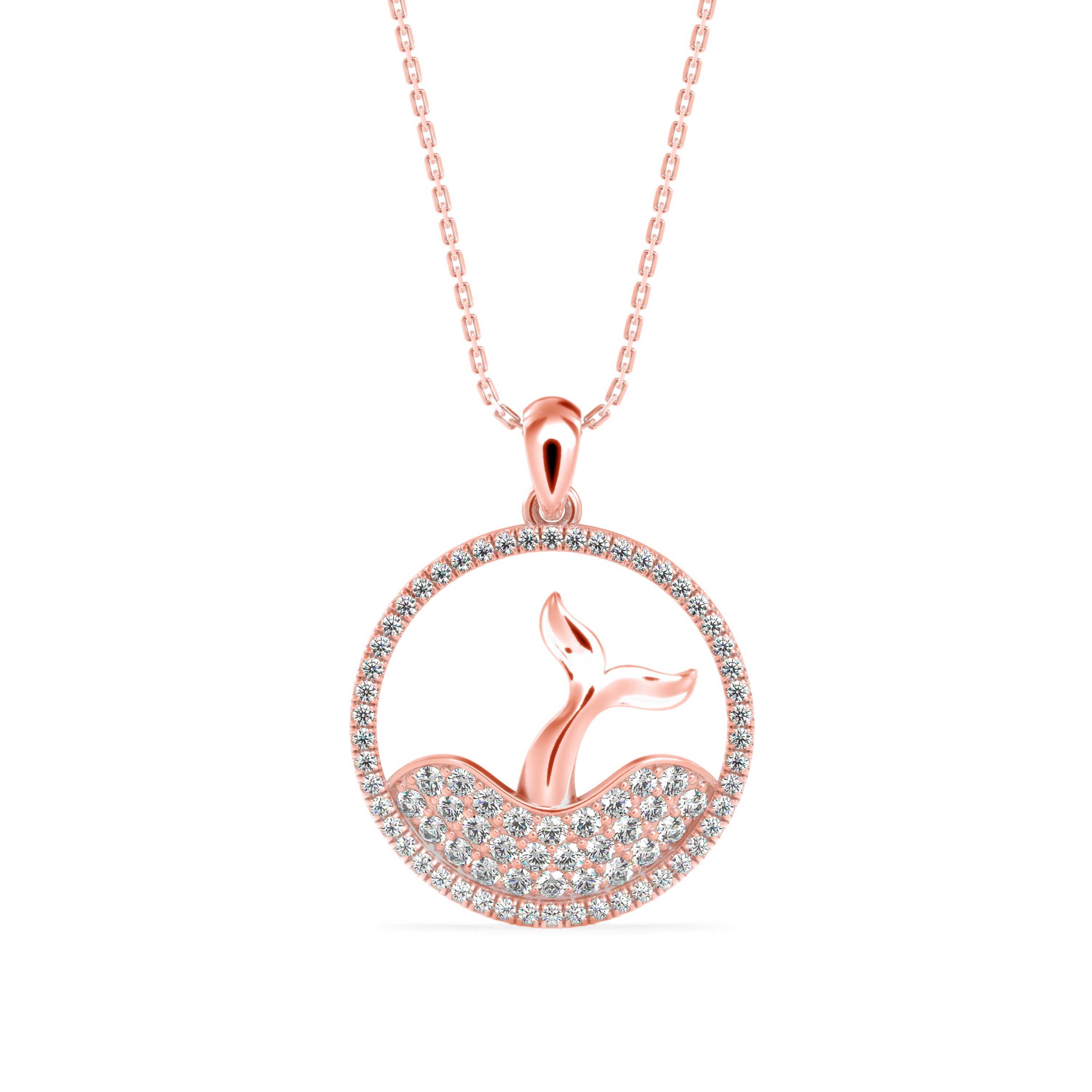 Gleam Diamond Pendant-Rose Gold