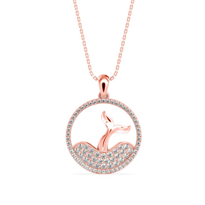 Gleam Diamond Pendant-Rose Gold