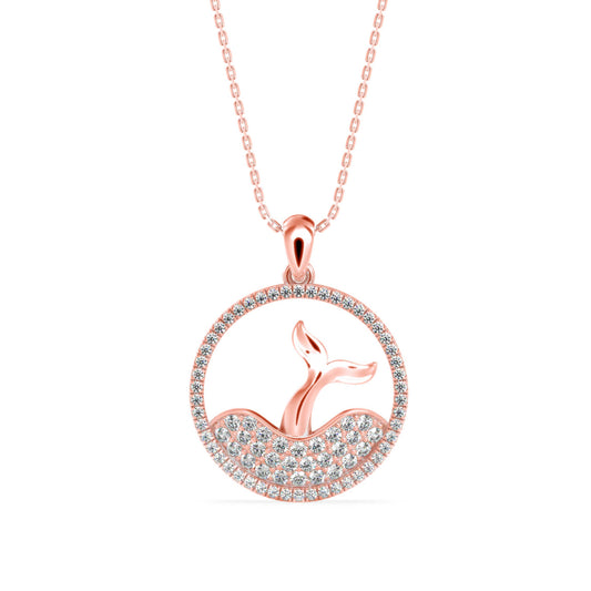 Gleam Diamond Pendant-Rose Gold