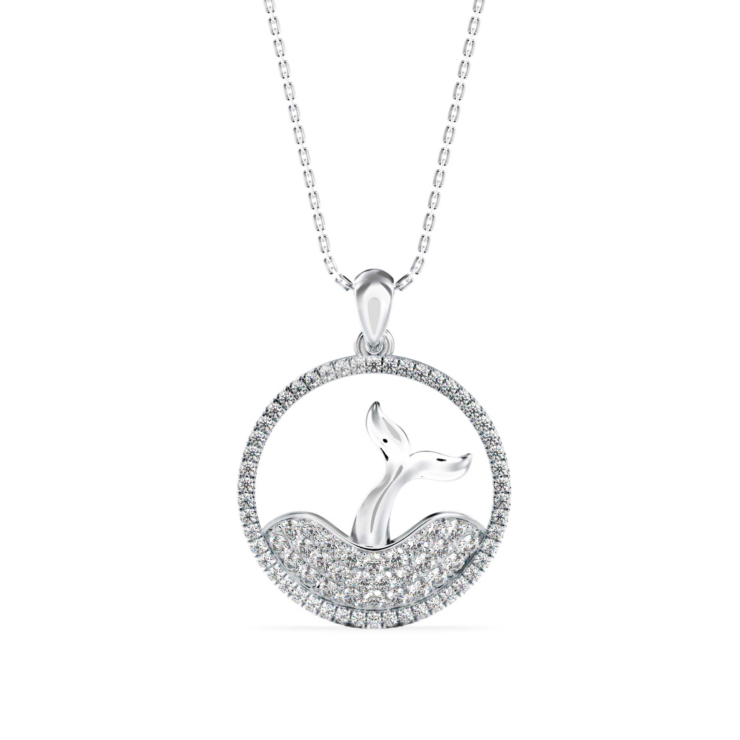 Gleam Diamond Pendant-Silver