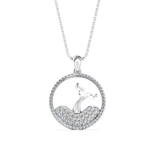 Gleam Diamond Pendant-Silver