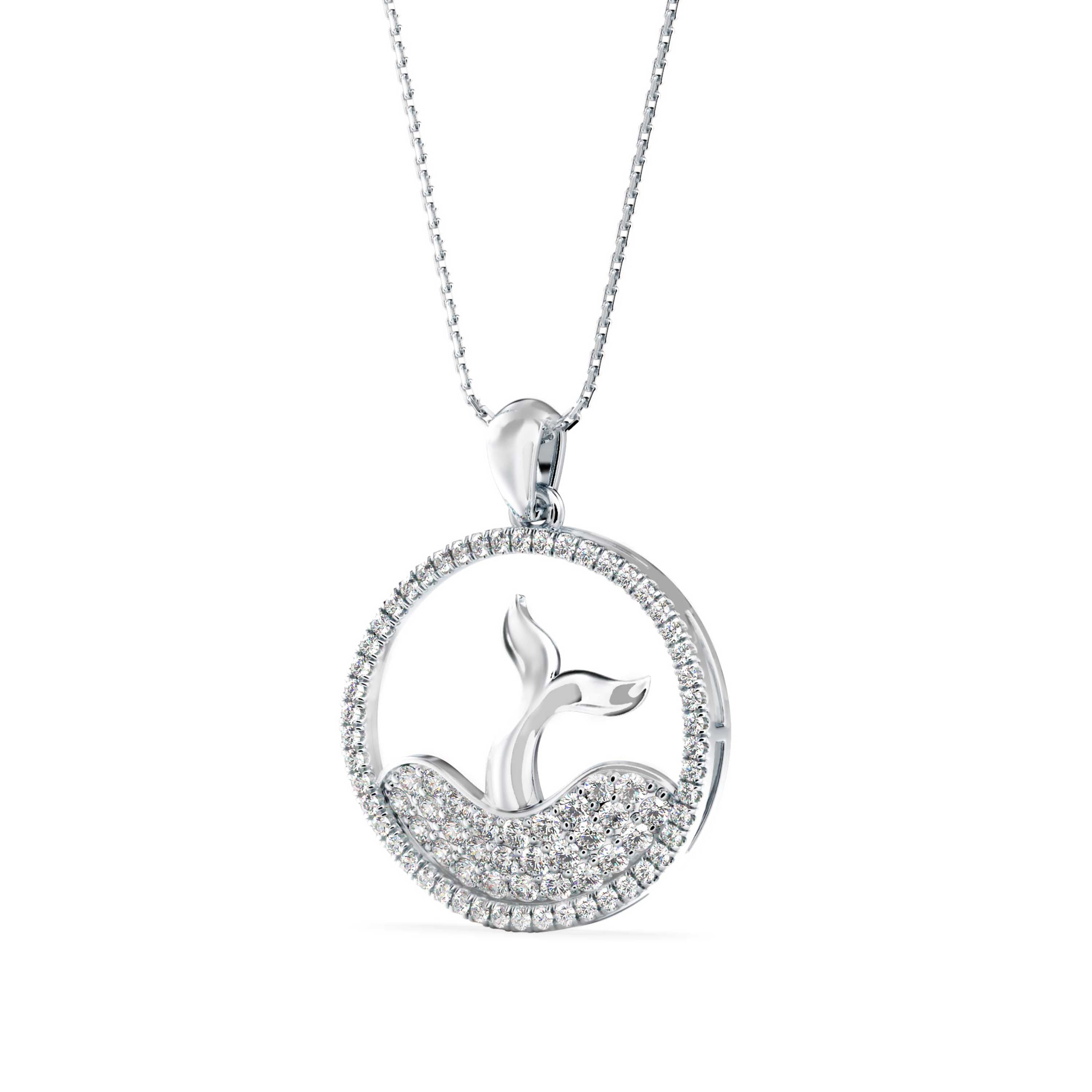 Gleam Diamond Pendant-Silver