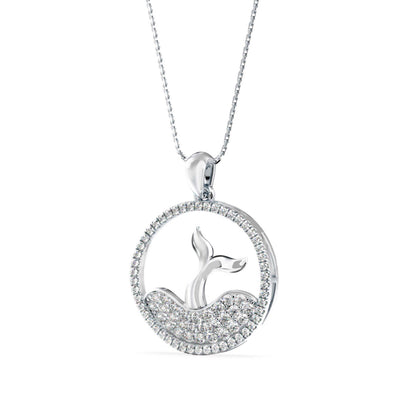 Gleam Diamond Pendant-Silver